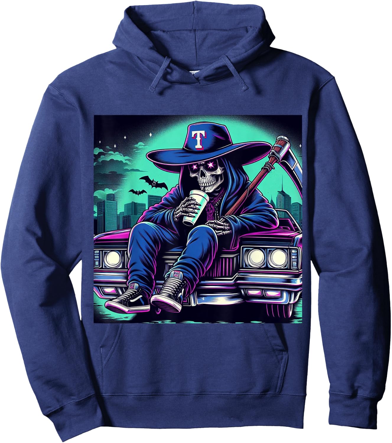 Texas Grim Reaper Hoodie - Hoodie | Navy