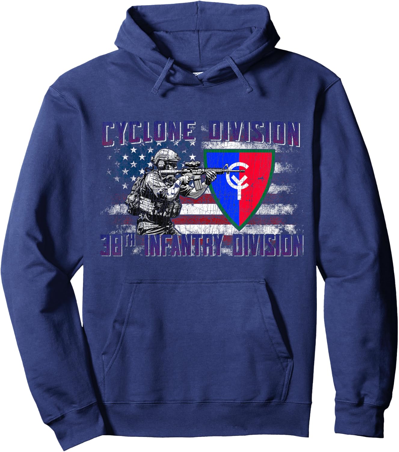 38th Infantry Division 38th ID Cyclone Division Gifts Hoodie - Hoodie | Navy