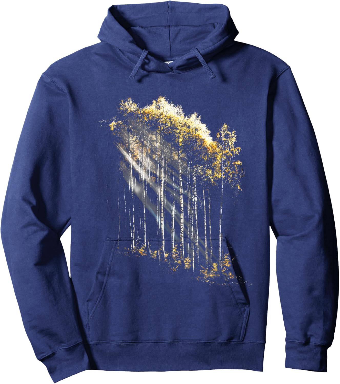 Realistic Forest Birch Tree Nature graphics Hoodie - Hoodie | Navy