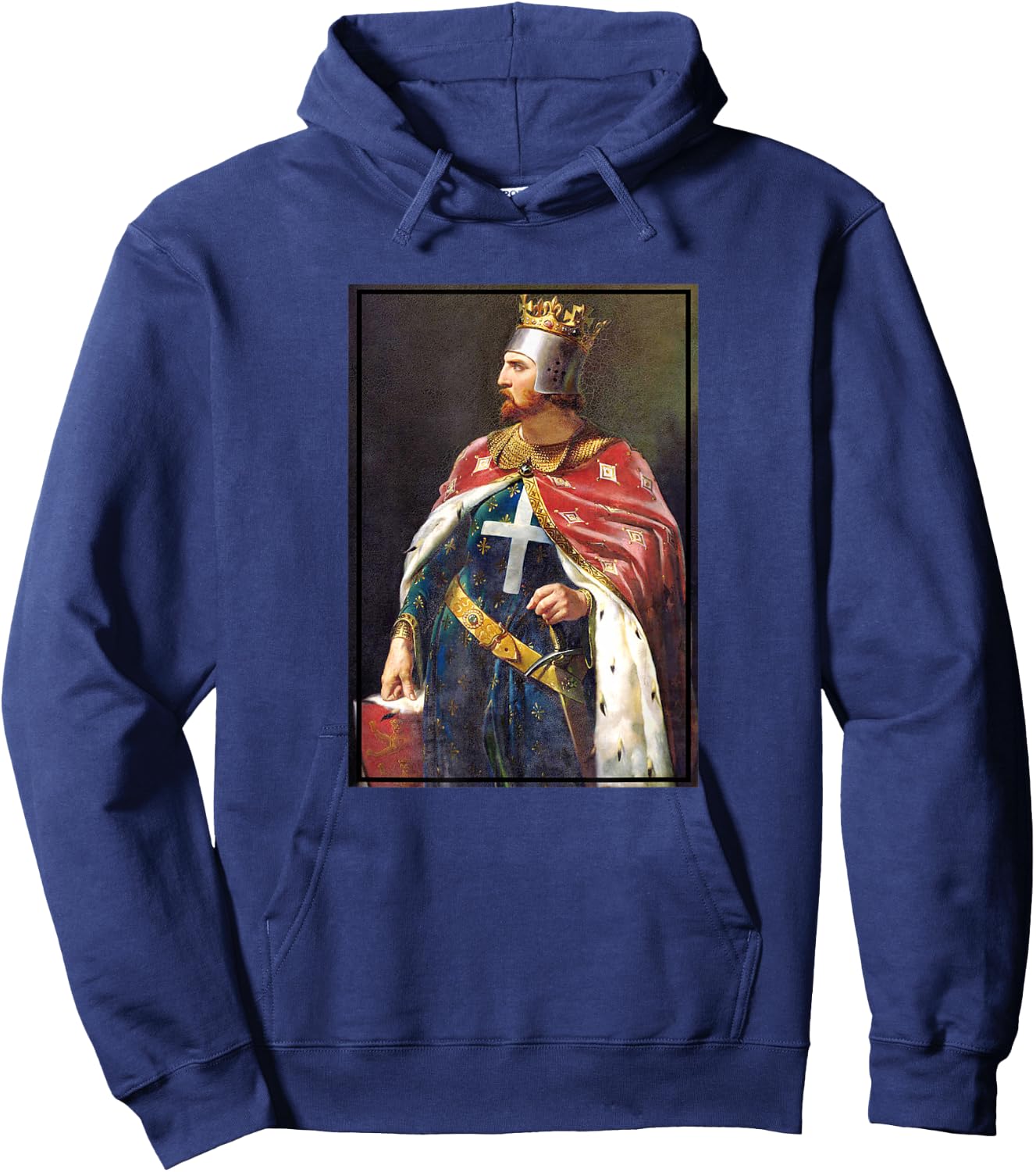 Richard The Lionheart Portrait Painting (1841) Hoodie - Hoodie | Navy