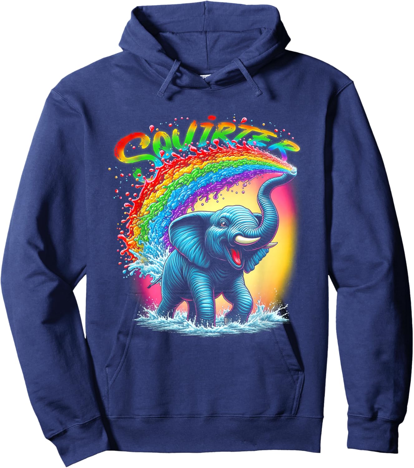 Inappropriate Souirter Embarrassing Elephant Squirter Hoodie - Hoodie | Navy