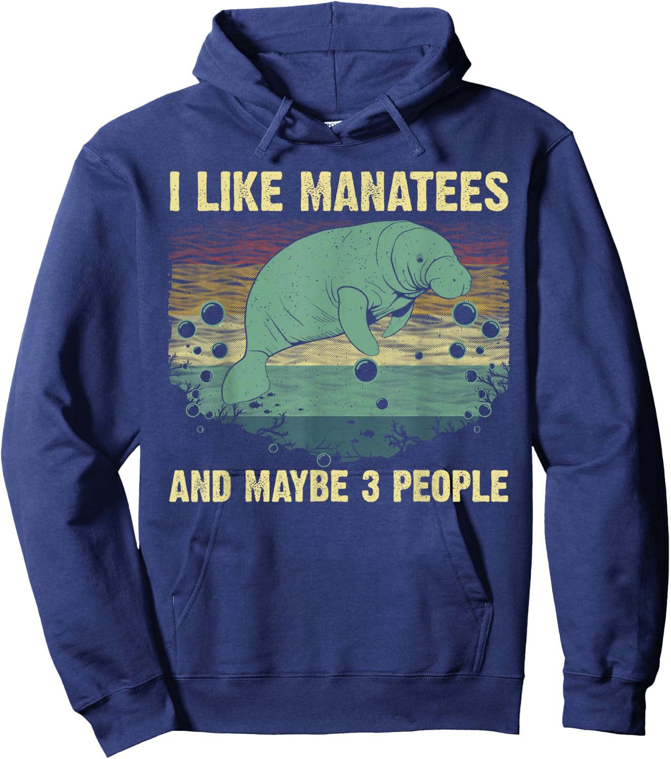Funny Manatee Design Women Toddlers Manatee Lover Hoodie - Hoodie | Navy
