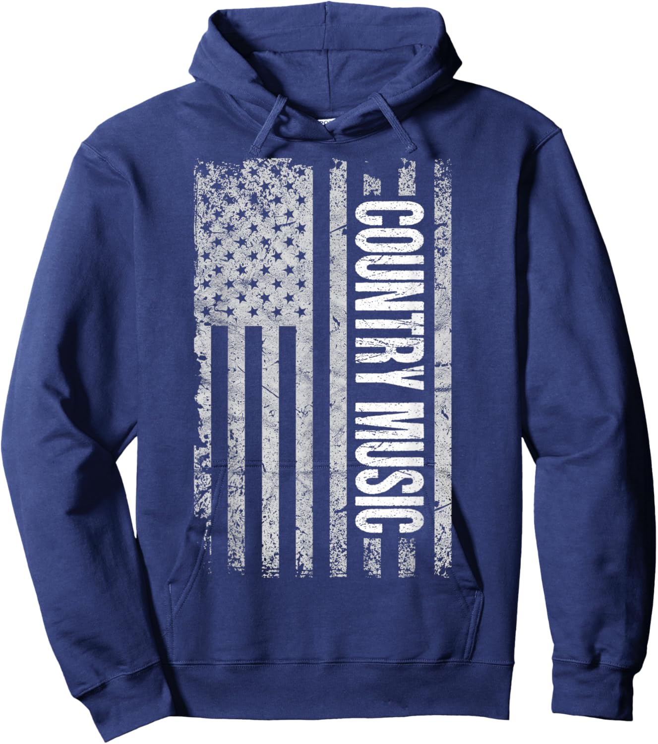 Proud American Flag Country Music Deep South Hoodie - Hoodie | Navy