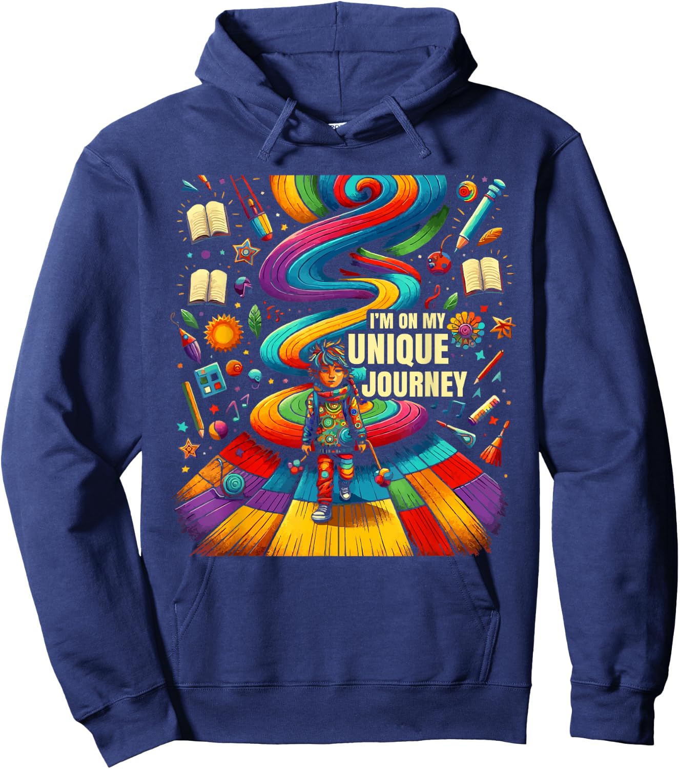 AuDHD Autism ADHD Autistic Spectrum Neurodiversity Hoodie - Hoodie | Navy