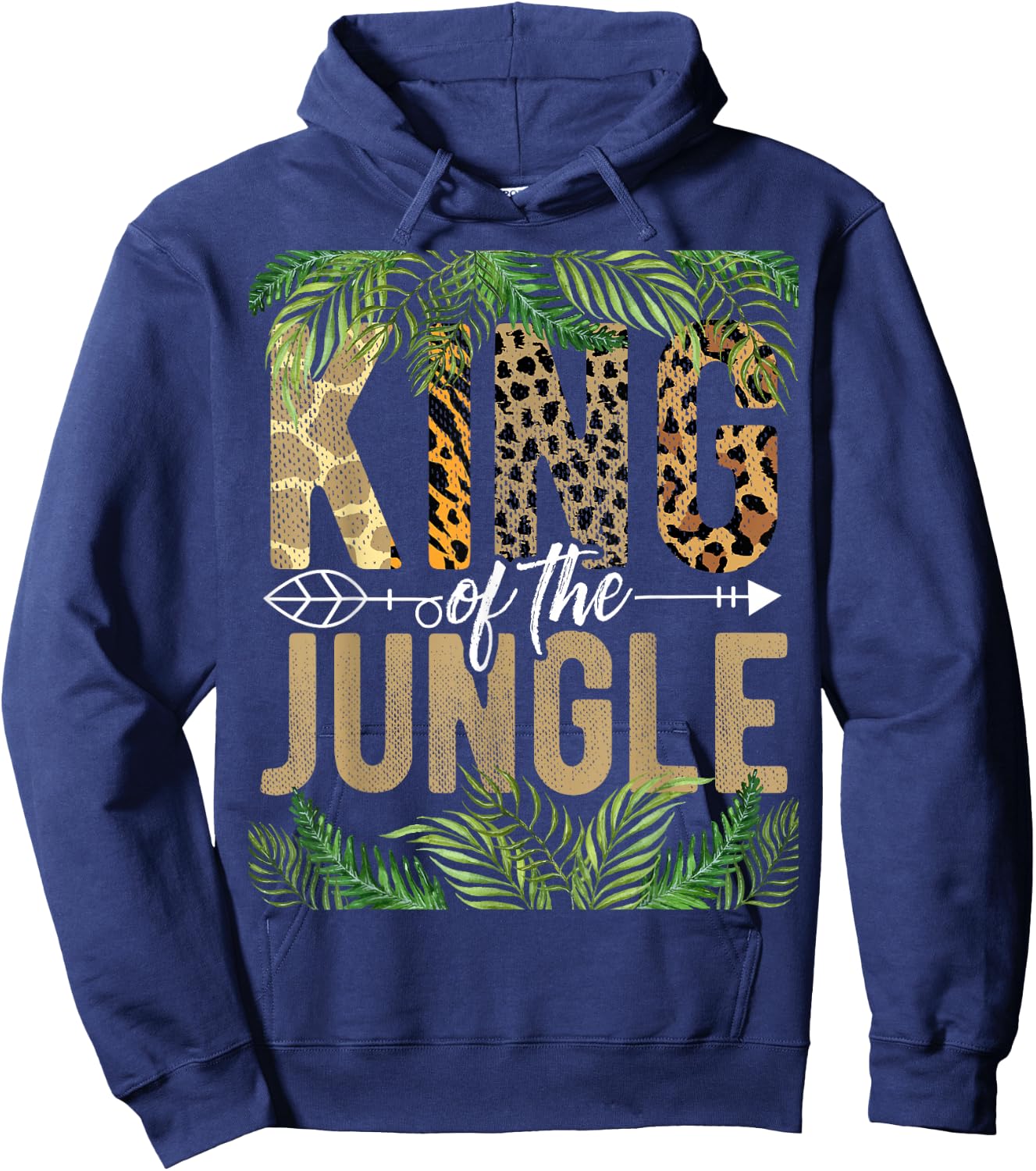 King Of The Jungle Tropical Animal Adventure Vacation Hoodie - Hoodie | Navy