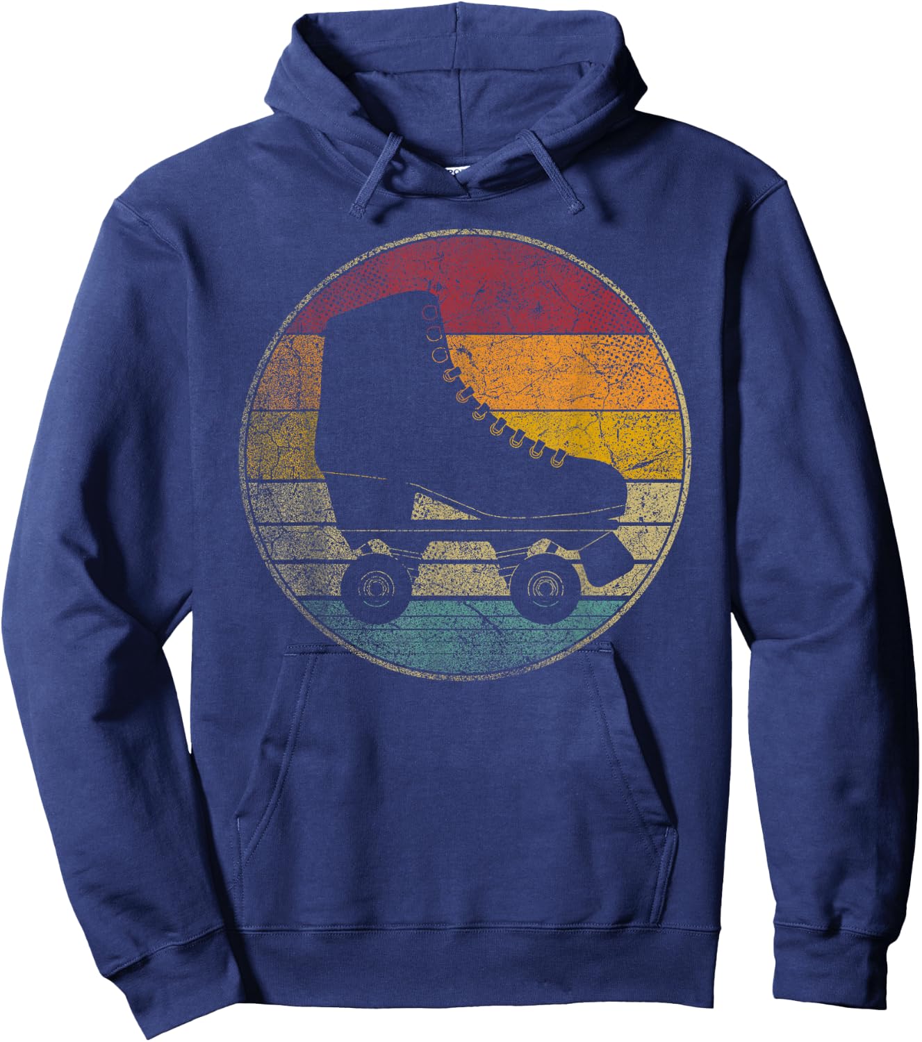 Roller Skates Rink Skating Skater Vintage Retro 70s 80s Gift Hoodie - Hoodie | Navy