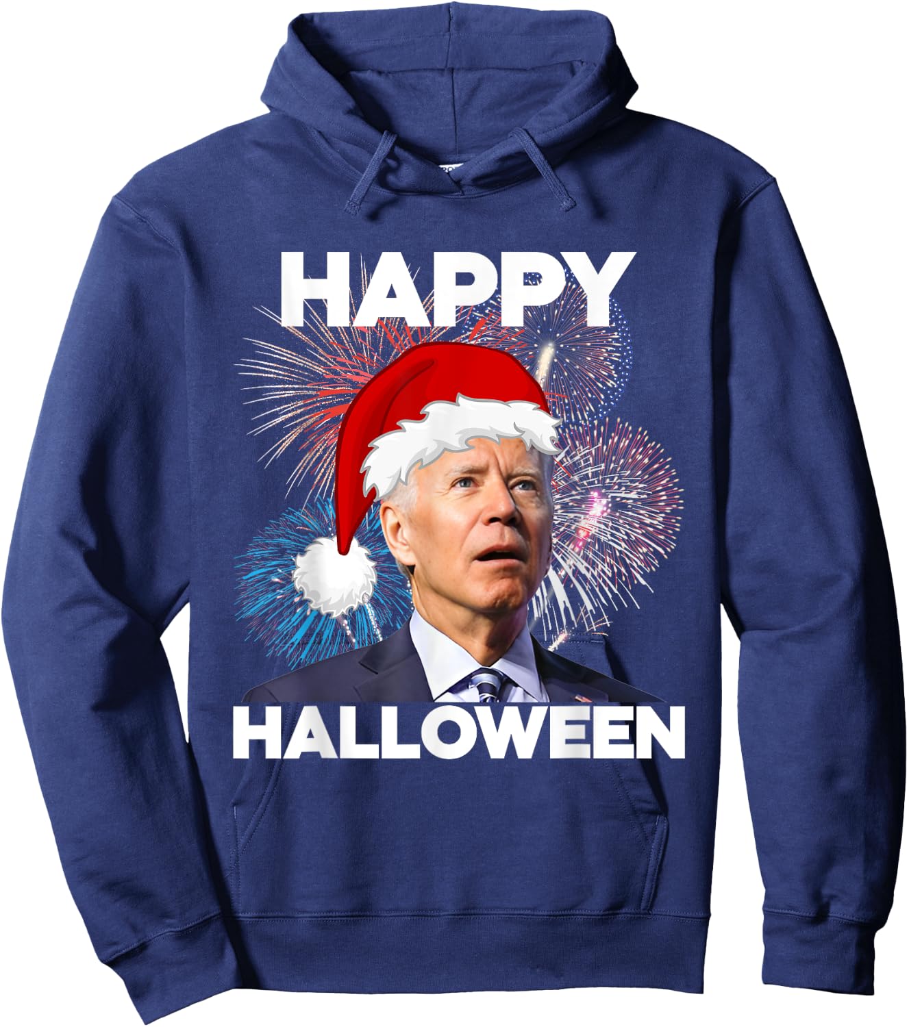 Funny Joe Biden 4th Of July Happy Halloween American US Flag Hoodie - Hoodie | Navy