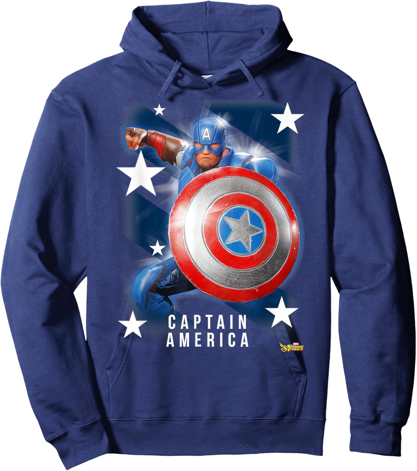 Marvel Strike Force Captain America Graphic Hoodie - Hoodie | Navy