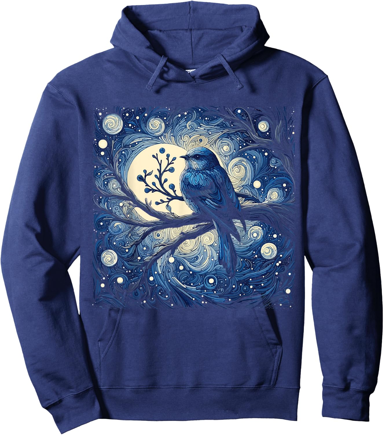 Patience Bluebird of Happiness Blue Bird Eastern Bluebird Hoodie - Hoodie | Navy