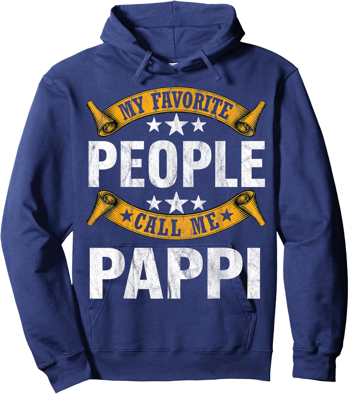 My Favorite People Call Me Pappi Vintage Fathers Day Hoodie - Hoodie | Navy