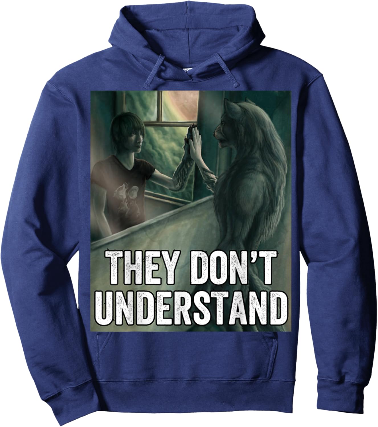 They Dont Understand Wolf Hoodie - Hoodie | Navy