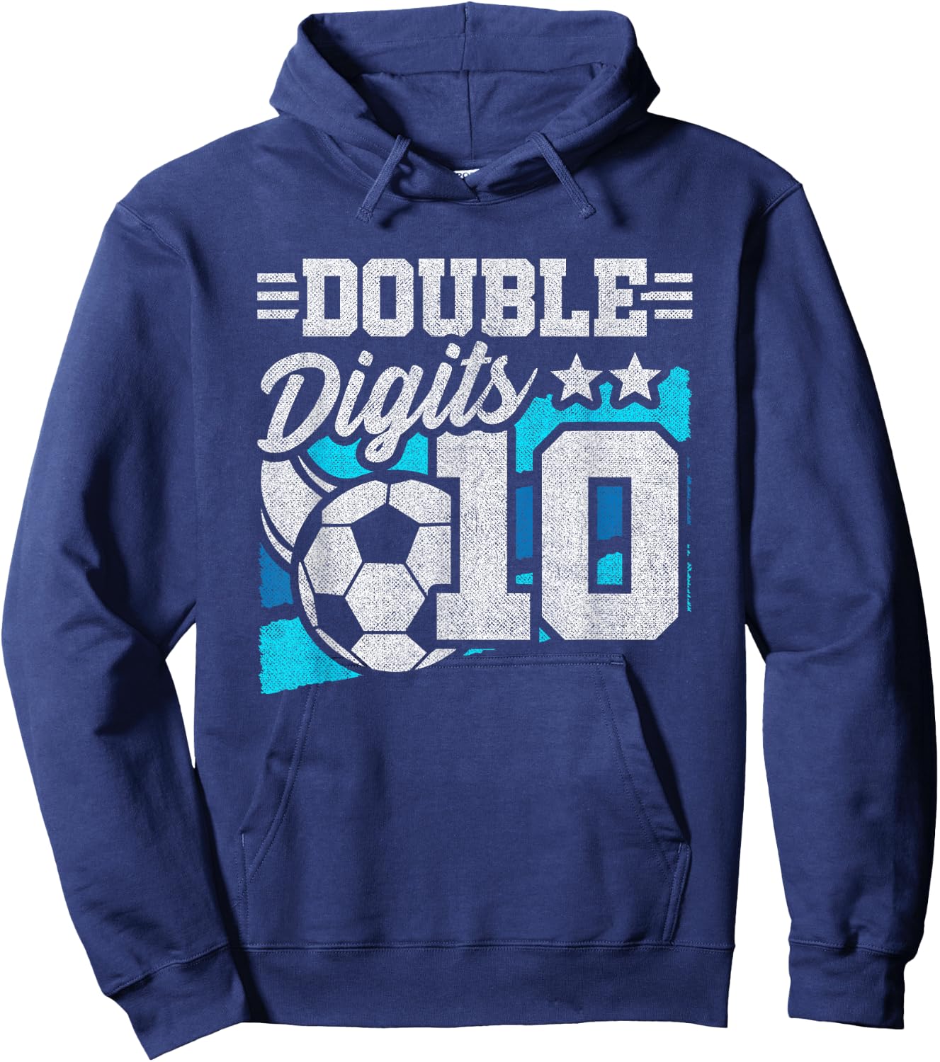 Soccer Boy Birthday 10 Year Old Double Digits 10th Birthday Hoodie - Hoodie | Navy