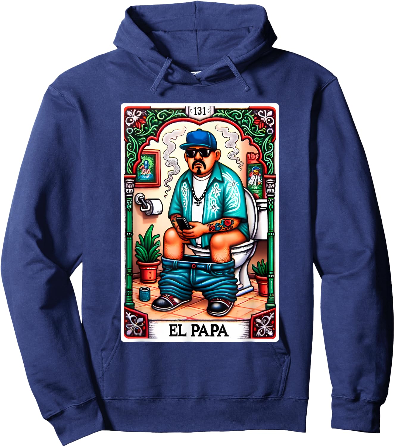 El Papa Latino Tarot Card Spanish Doing Dad Shit Fathers Day Hoodie - Hoodie | Navy