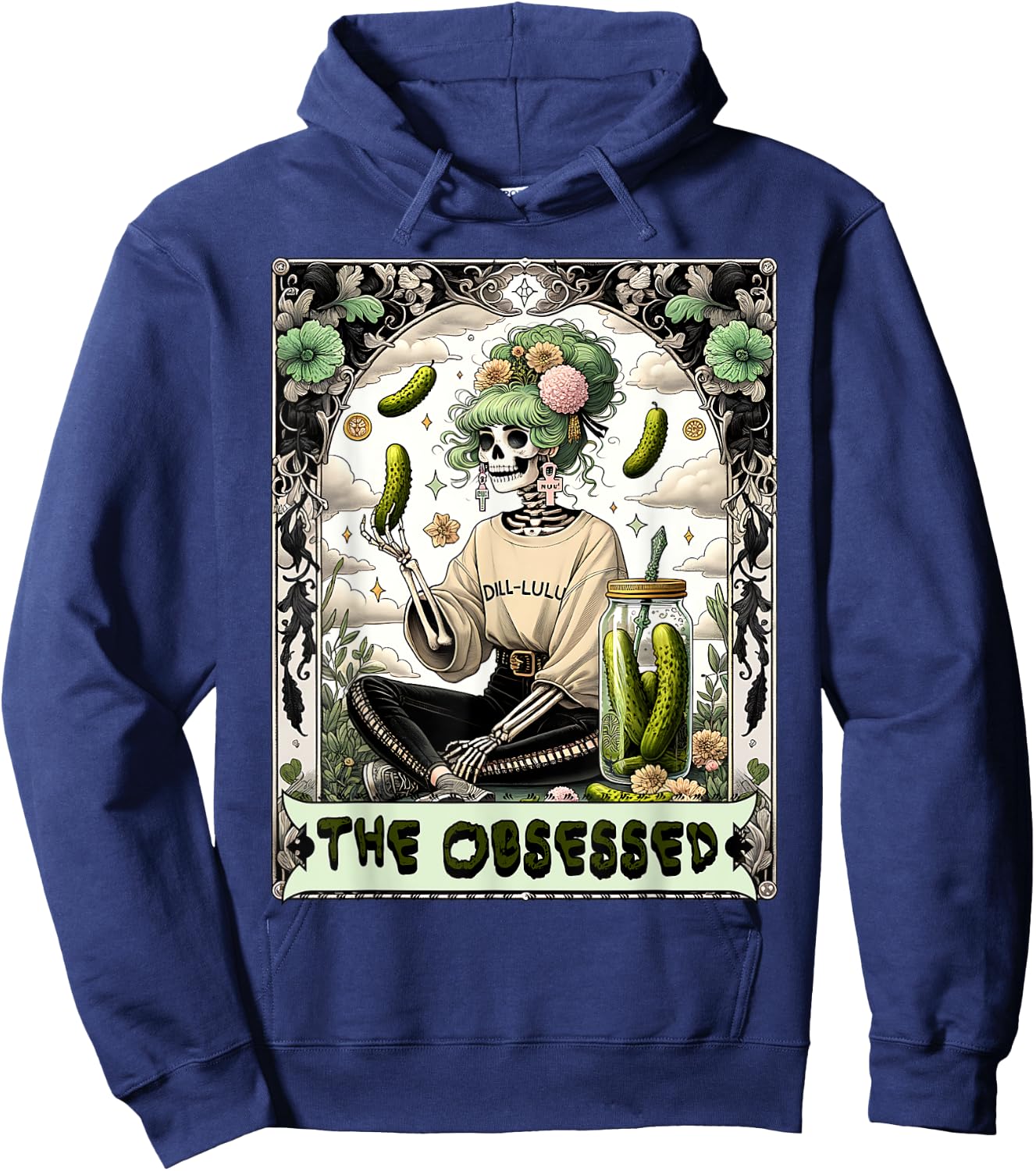Funny Tarot Card Pickle Lover gift Hoodie - Hoodie | Navy
