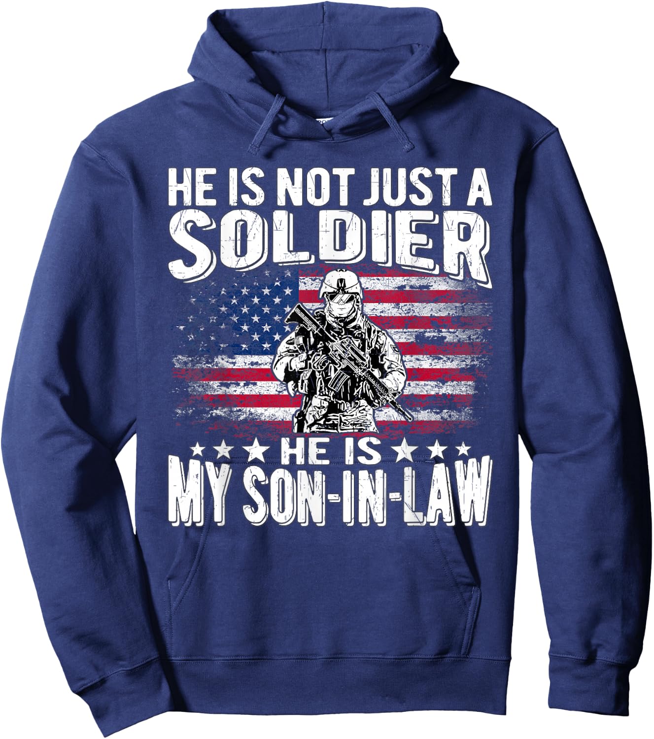 My Son-in-Law is A Soldier Proud Military Parent-in-Law Gift Hoodie - Hoodie | Navy