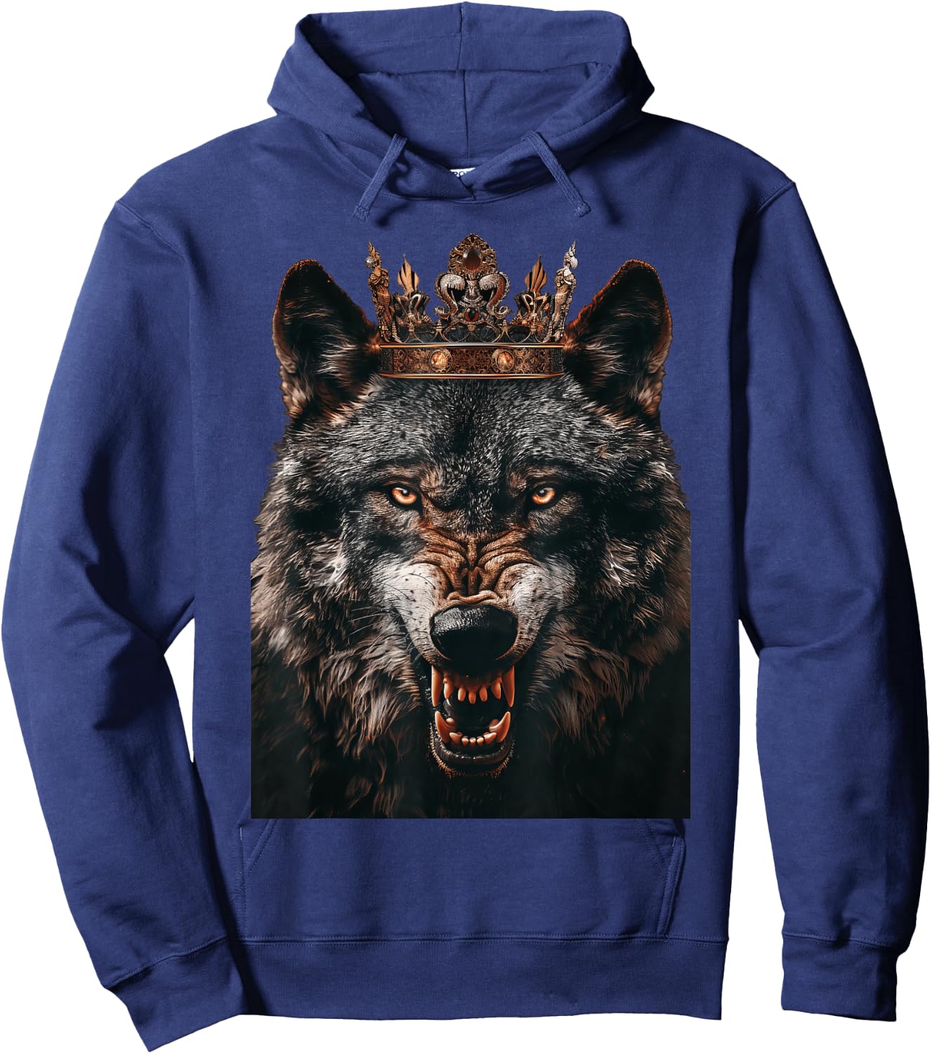 Wolf King Hoodie - Hoodie | Navy
