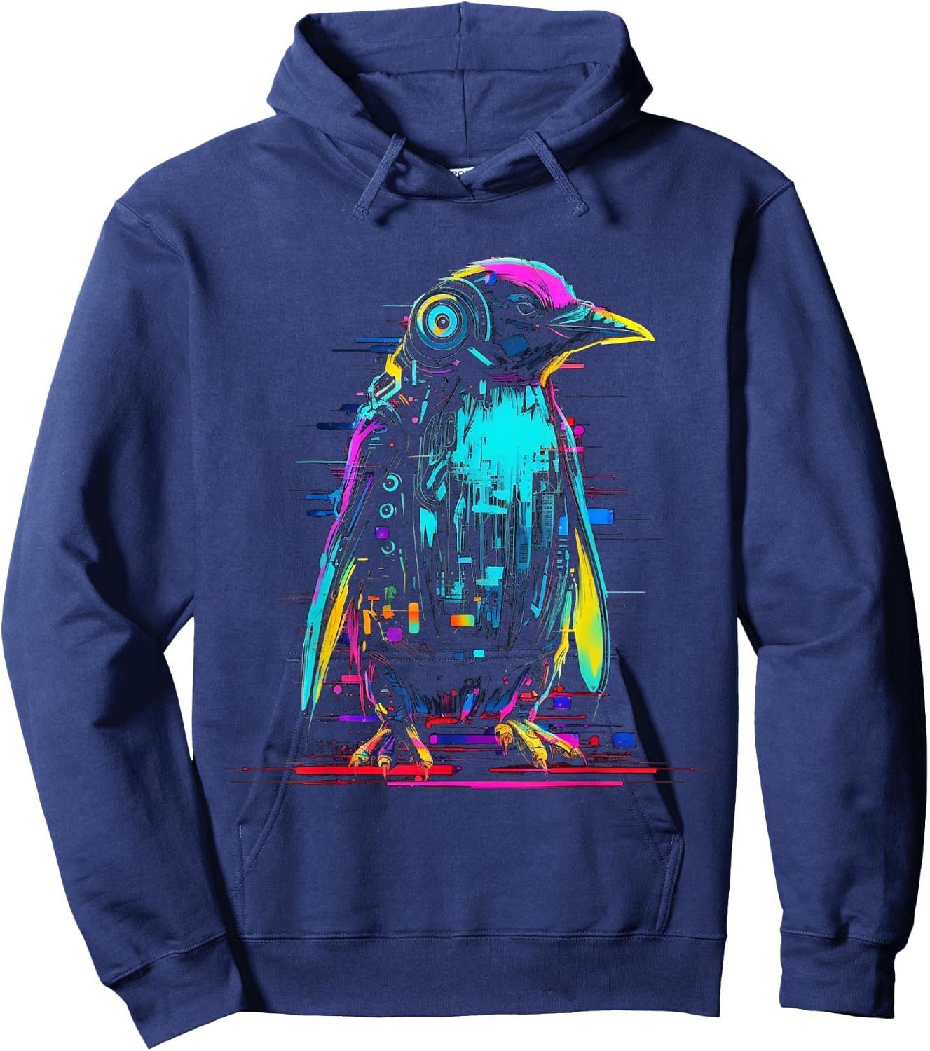 Penguin Fantasy Robot Art - Animal Penguin Hoodie - Hoodie | Navy