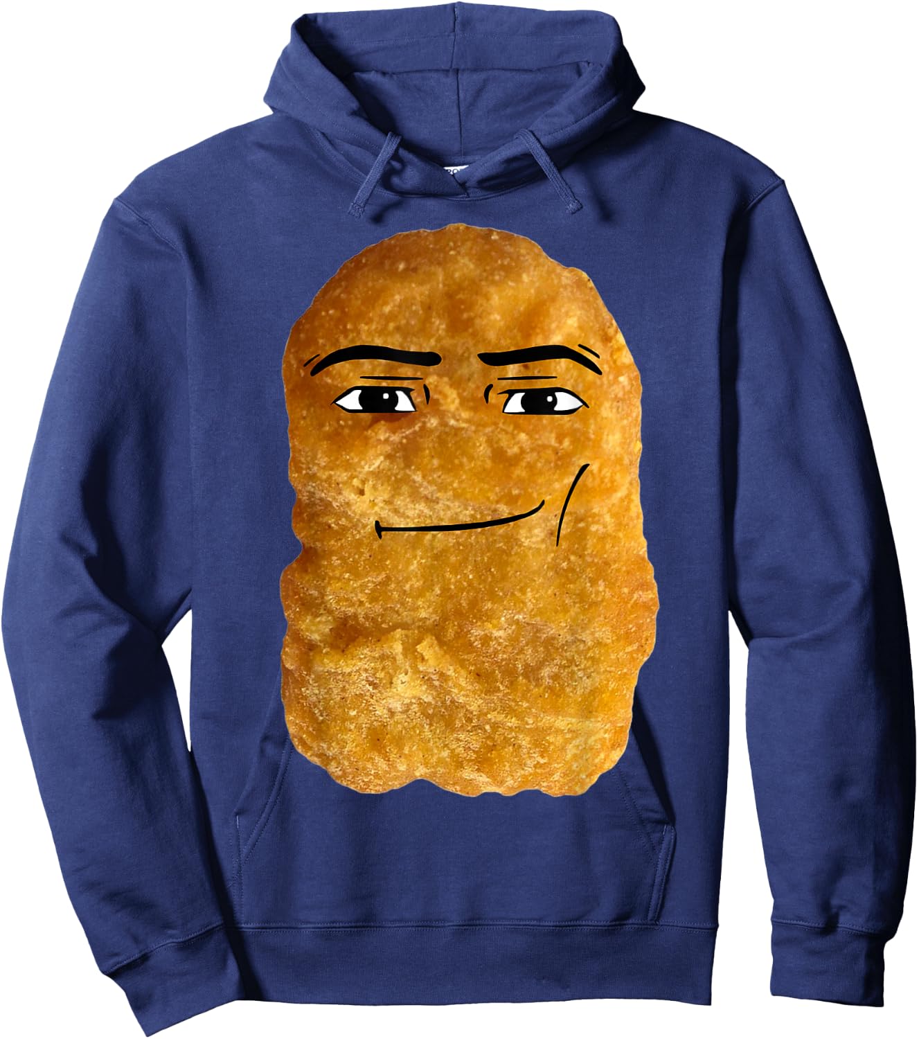 Chicken Nugget Meme , Small, Black Hoodie - Hoodie | Navy