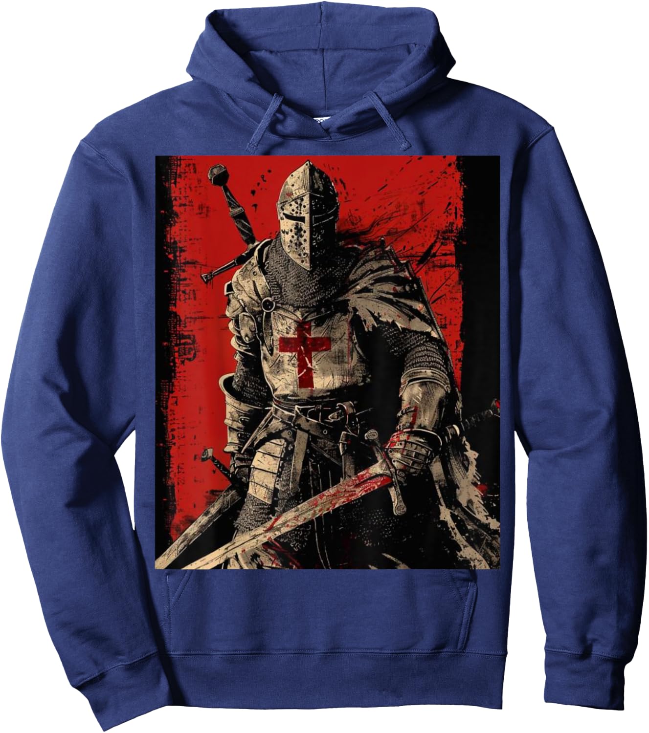 Knight Christian Templar Warrior Of God Crusader Gift Hoodie - Hoodie | Navy
