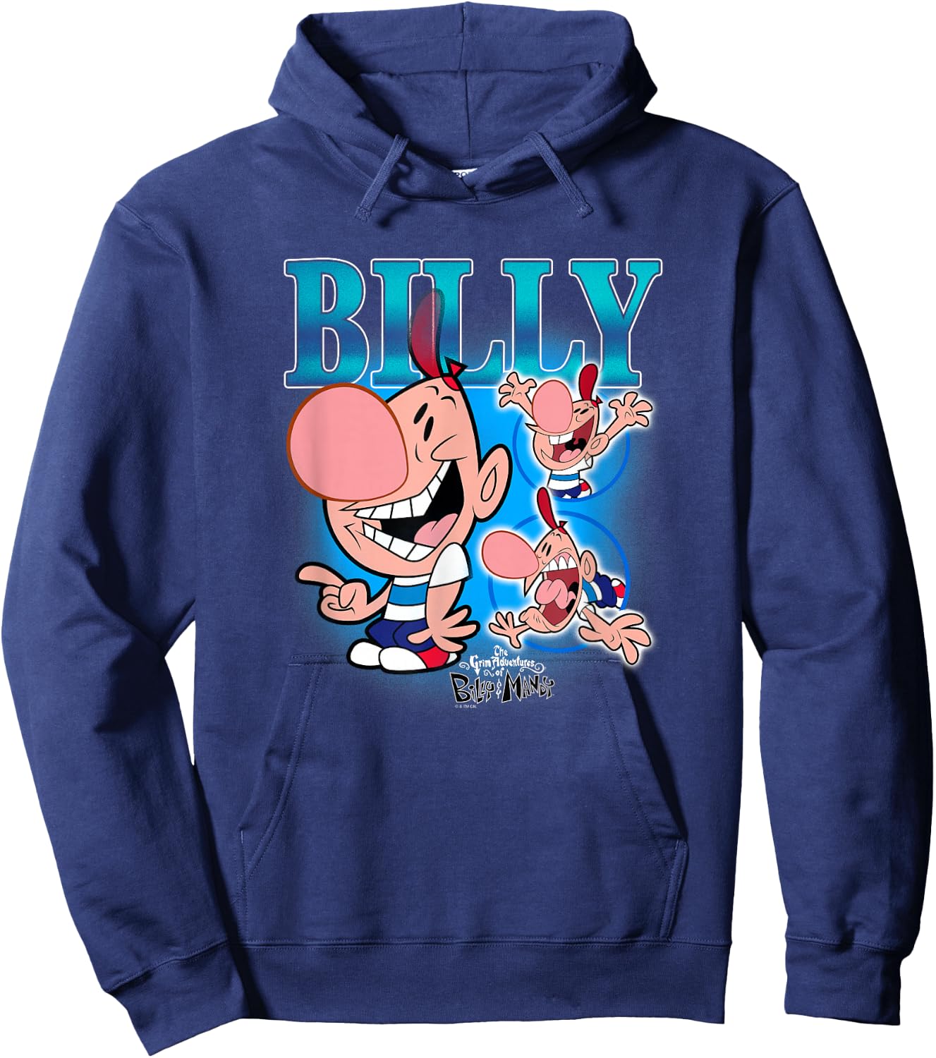 The Grim Adventures of Billy and Mandy Billy Retro Montage Hoodie - Hoodie | Navy