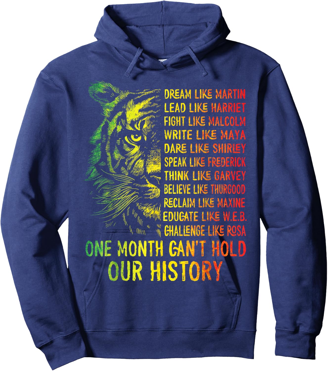 Black History Shirts-Black History Month Dream Like Martin Hoodie - Hoodie | Navy