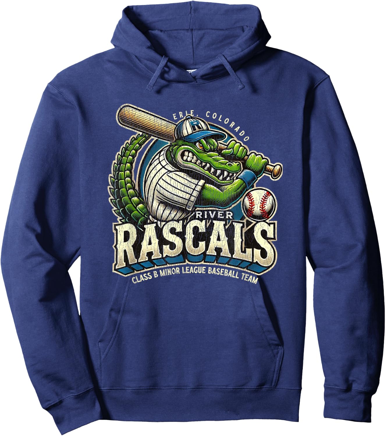 Erie Colorado River Rascals Minor League Baseball Team Hoodie - Hoodie | Navy