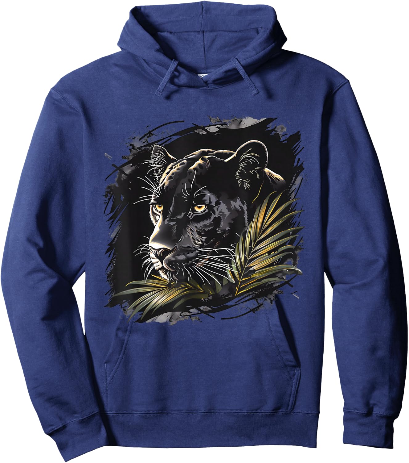 Panther Portrait Artwork Animal Print Drawing Panther Lover Hoodie - Hoodie | Navy