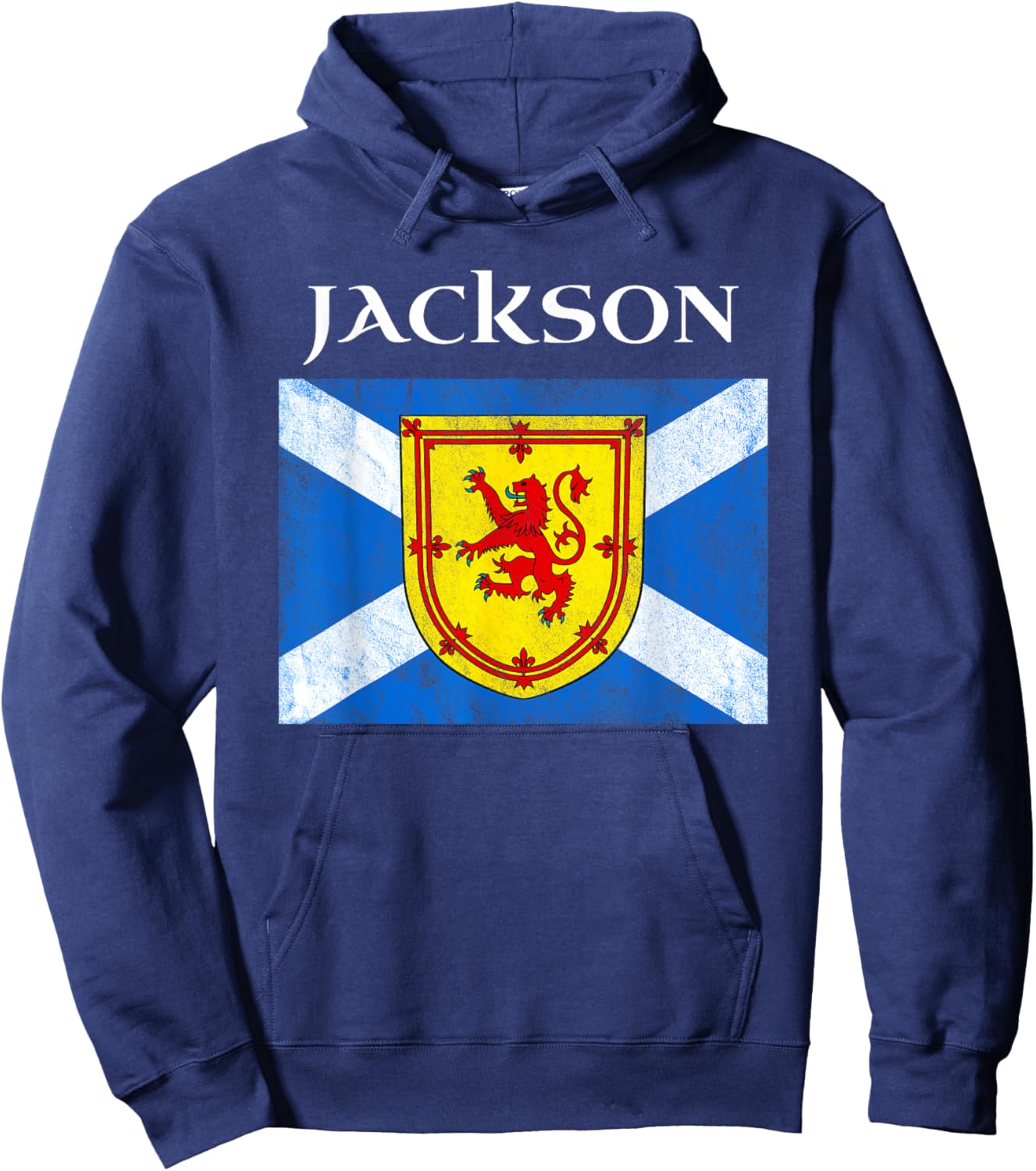Jackson Scottish Clan Family Name Scotland Flag Hoodie - Hoodie | Navy