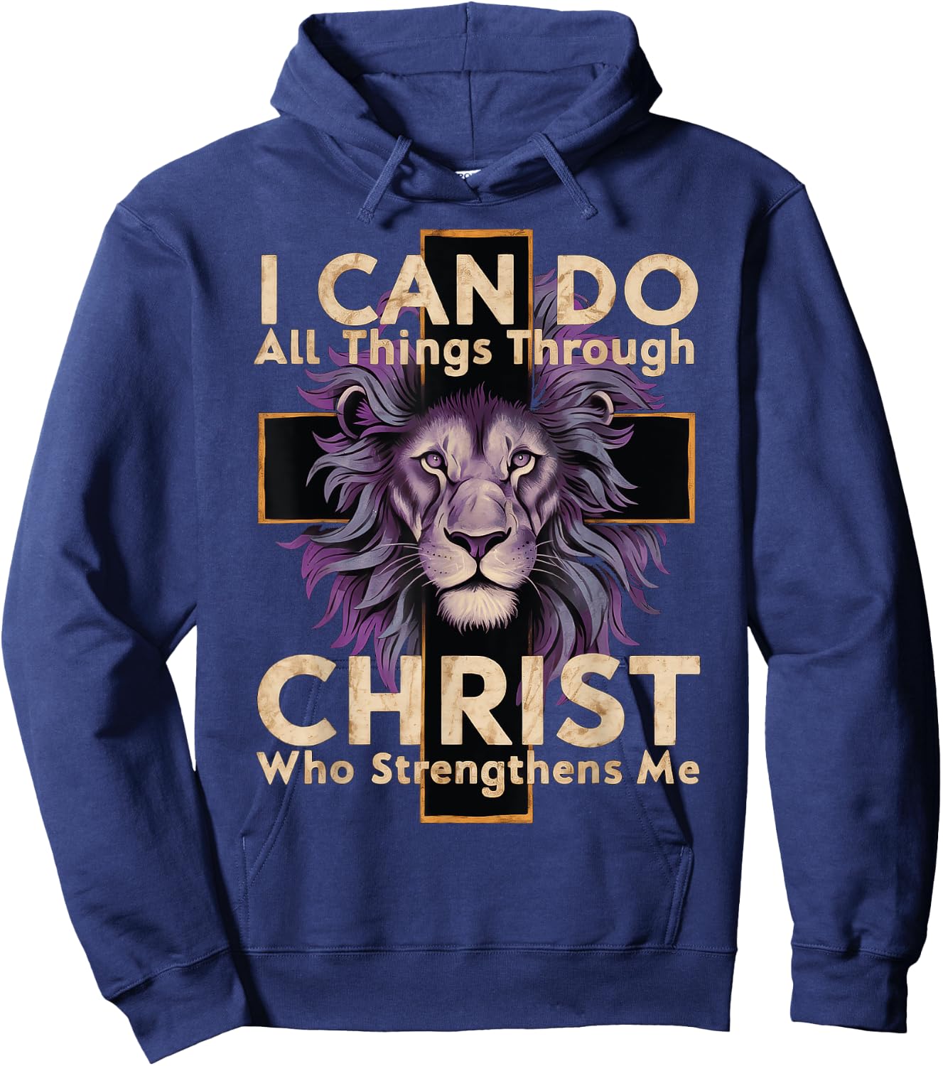 I Can Do All Things Through Christ Hoodie - Hoodie | Navy