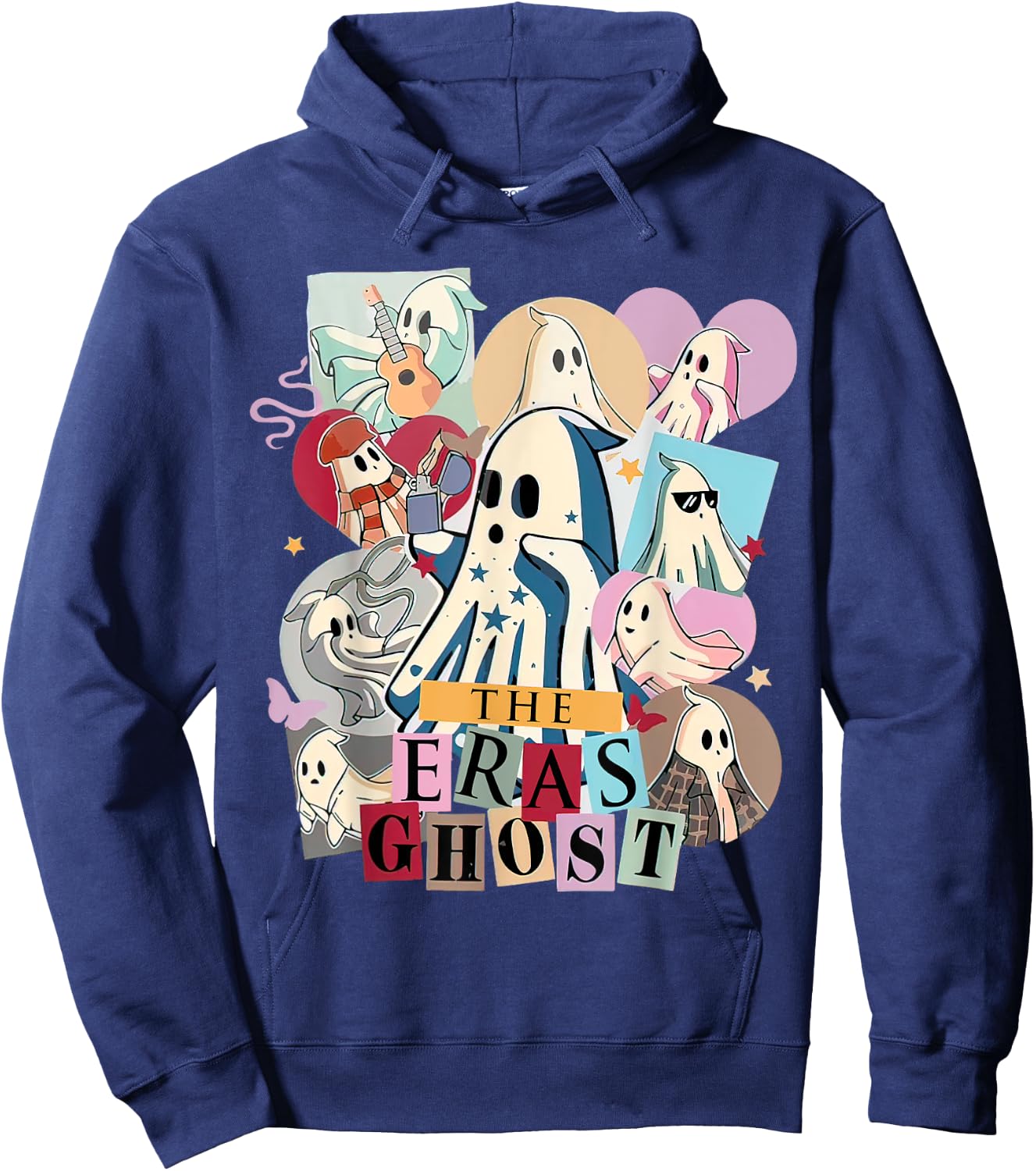 Halloween The Er@s Ghost Tour, Spooky Pumpkin Ghost Hoodie - Hoodie | Navy