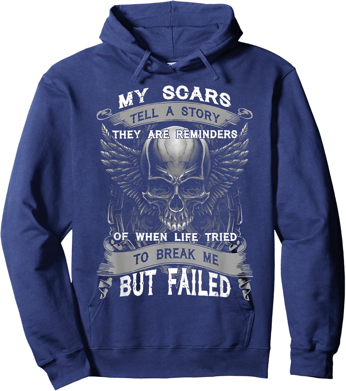 My Scars Tell A Story They Are Reminder Knight Templar Skull Hoodie - Hoodie | Navy