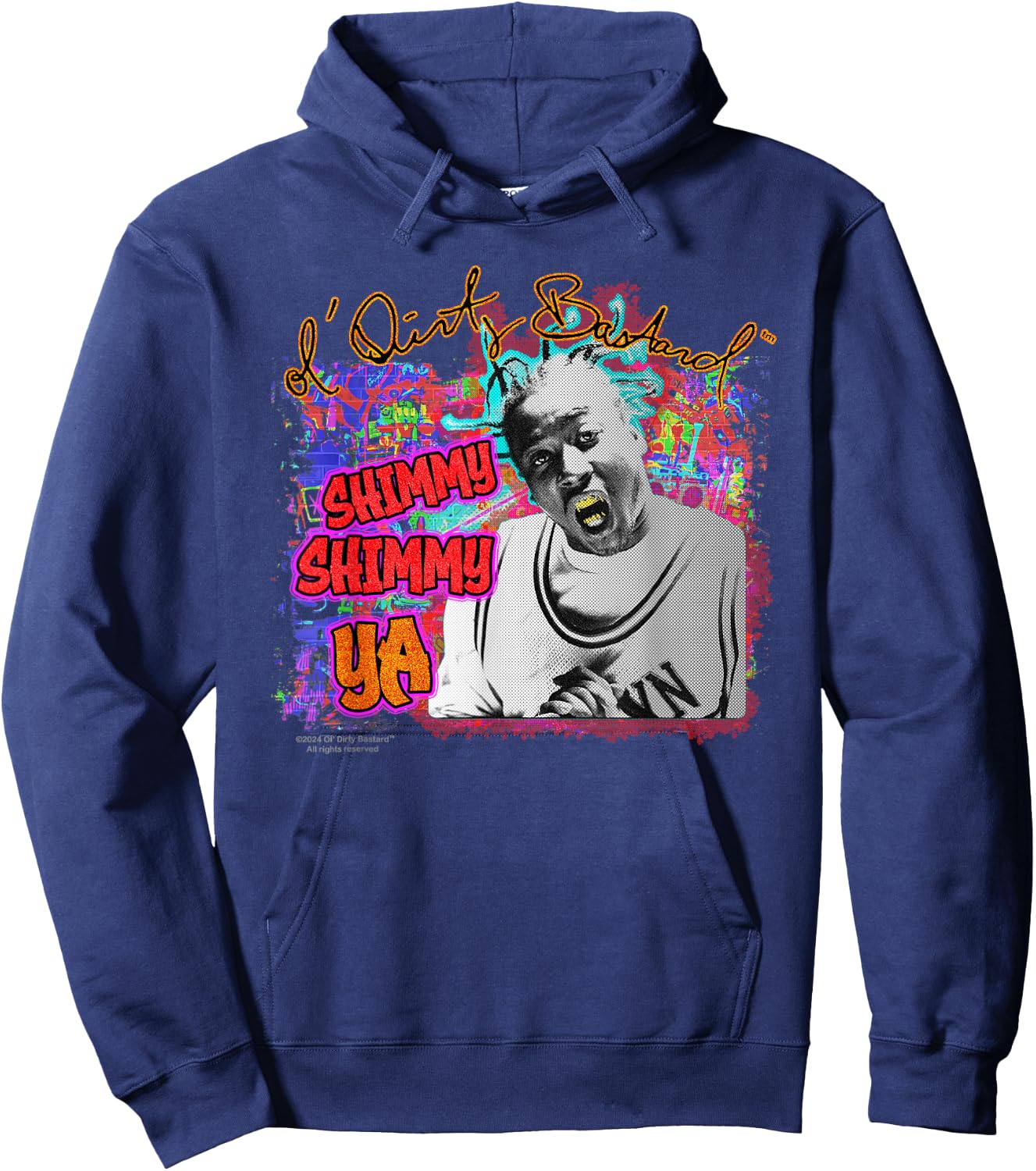 ODB Ol Dirty Ba--ard Official Shimmy Ya Graff 90s Hip Hop Hoodie - Hoodie | Navy
