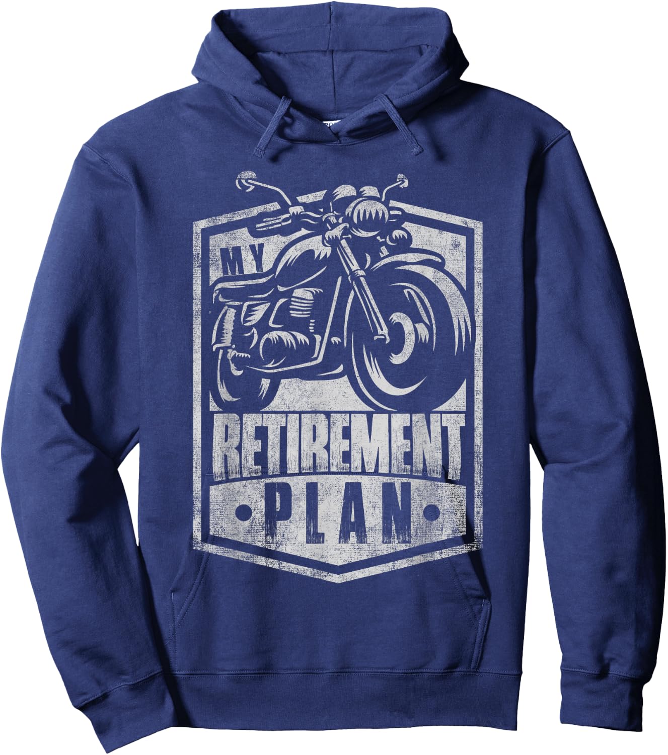 Classic Retired Motorcycle Biker My Retirement Plan Grandpa Hoodie - Hoodie | Navy