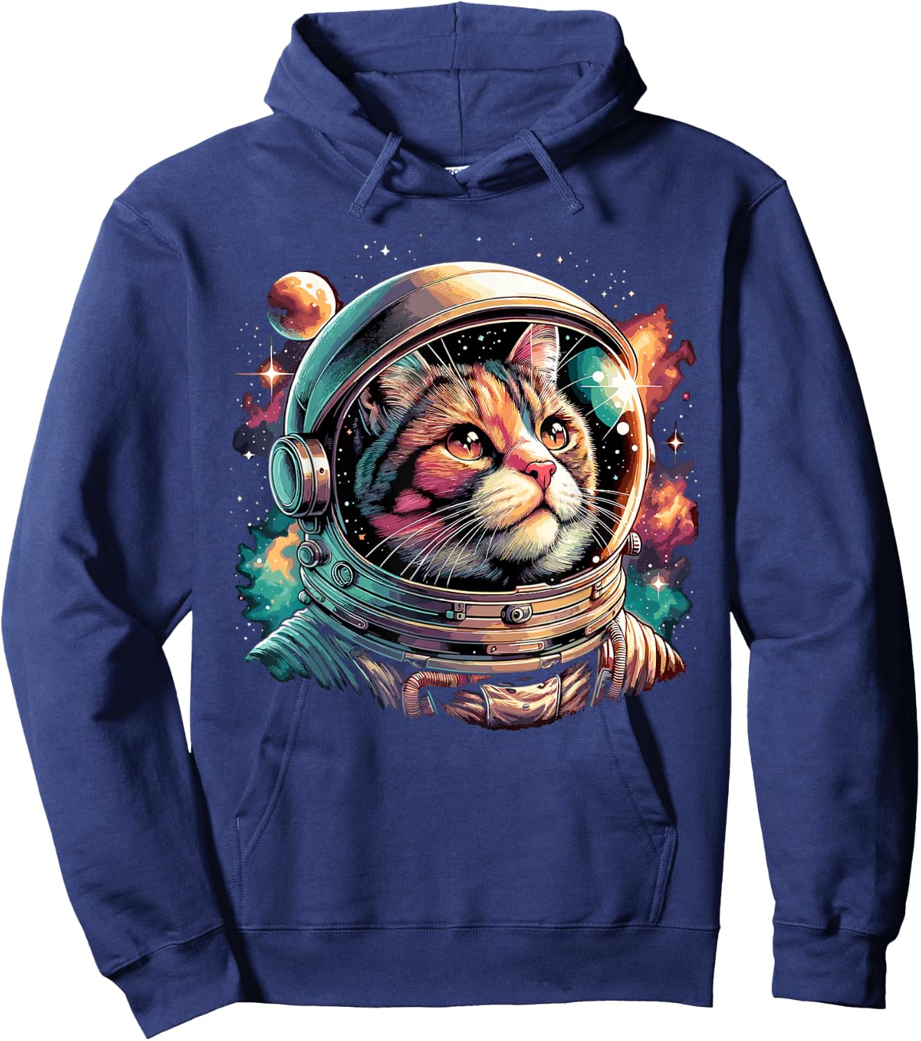 Galaxy Astronaut Cat Space Hoodie - Hoodie | Navy
