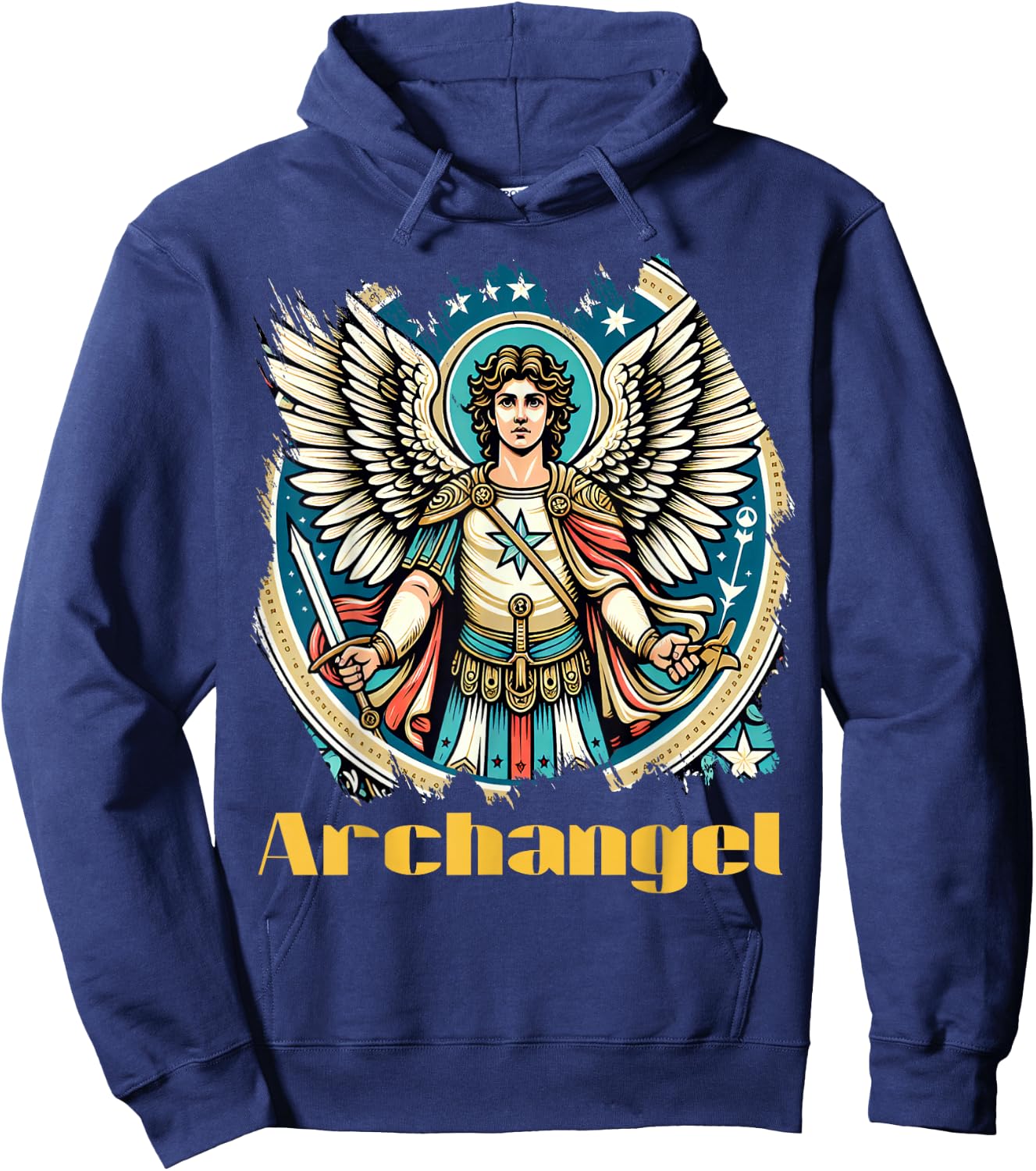 Archangel Costume Saint Michael Christian Angel Saint Patron Hoodie - Hoodie | Navy