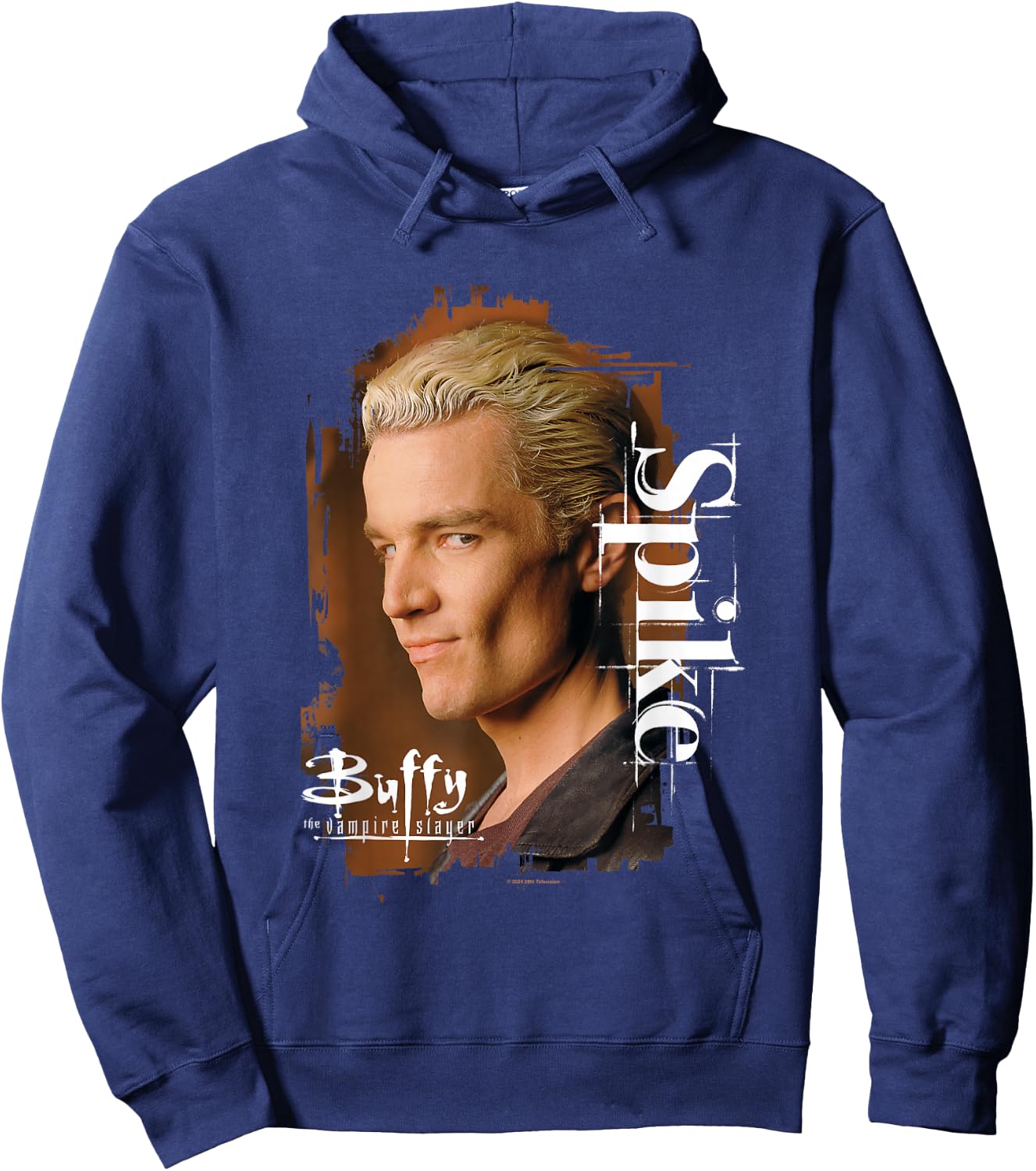 Buffy The Vampire Slayer Spike Face Closeup Vintage Poster Hoodie - Hoodie | Navy