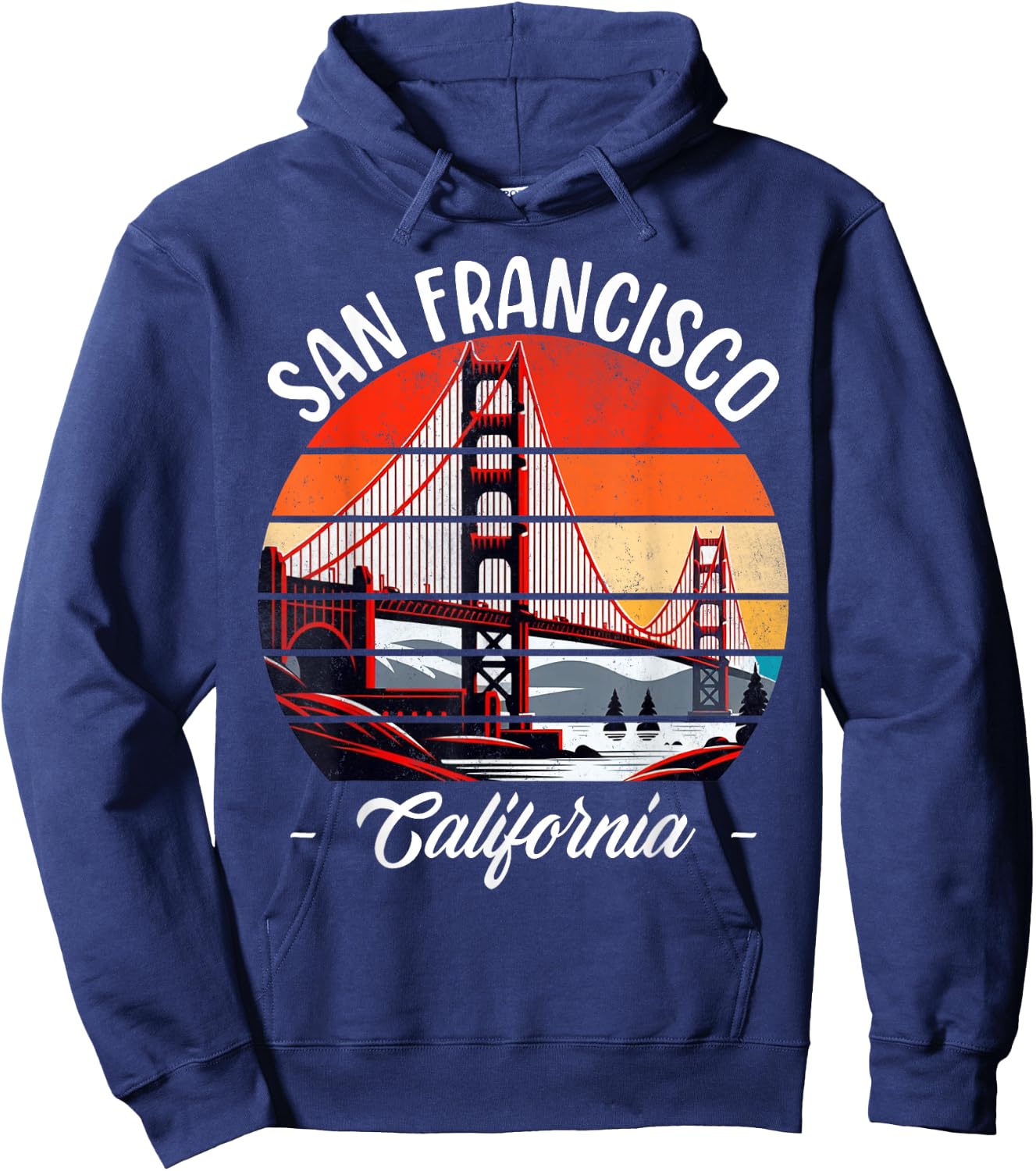 Golden Gate Bridge San Francisco California USA Golden Gate Hoodie - Hoodie | Navy