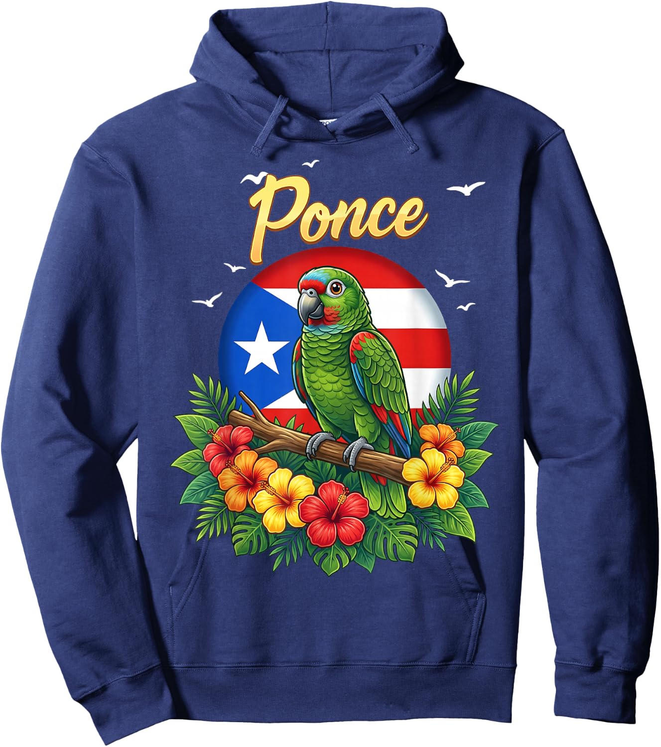 Ponce Puerto Rico Parrot Flag Hoodie - Hoodie | Navy