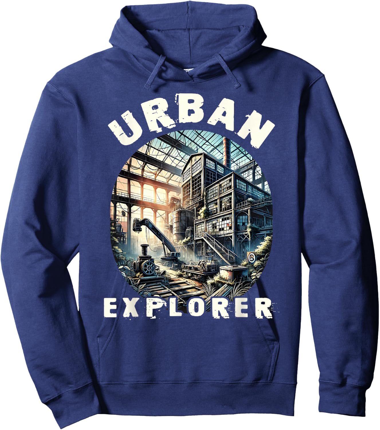 Urban Explorer, Old Building URBEX, Abandoned City, Travel Hoodie - Hoodie | Navy