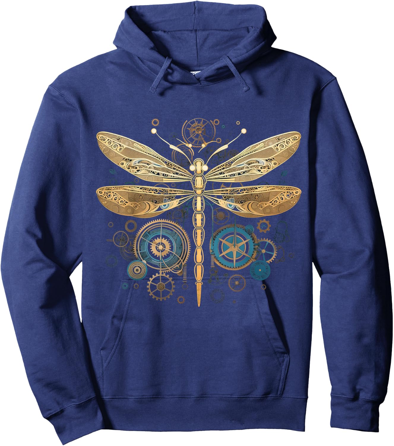 Dragonfly Steam Punk Insect Art Engineer Steampunk Dragonfly Hoodie - Hoodie | Navy
