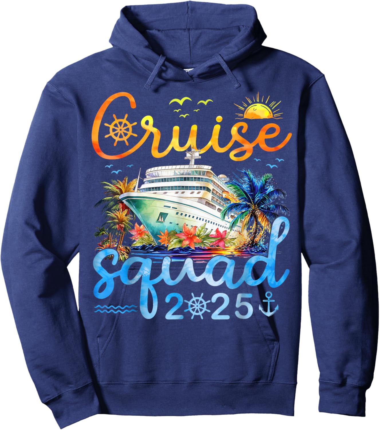 Cruise Squad 2025 Family Group Matching Cruising Vacation Hoodie - Hoodie | Navy