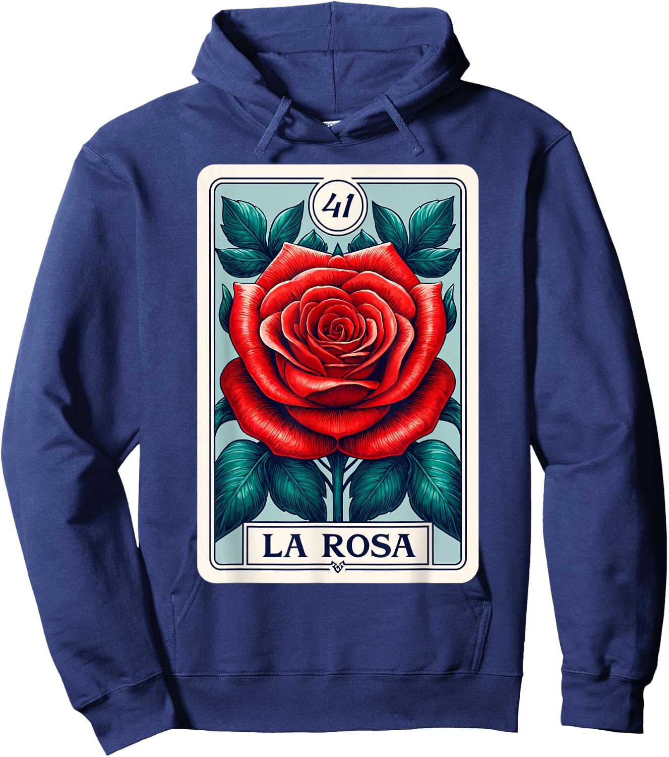 Rosa Mexican Lottery Bingo Game Roses Hoodie - Hoodie | Navy