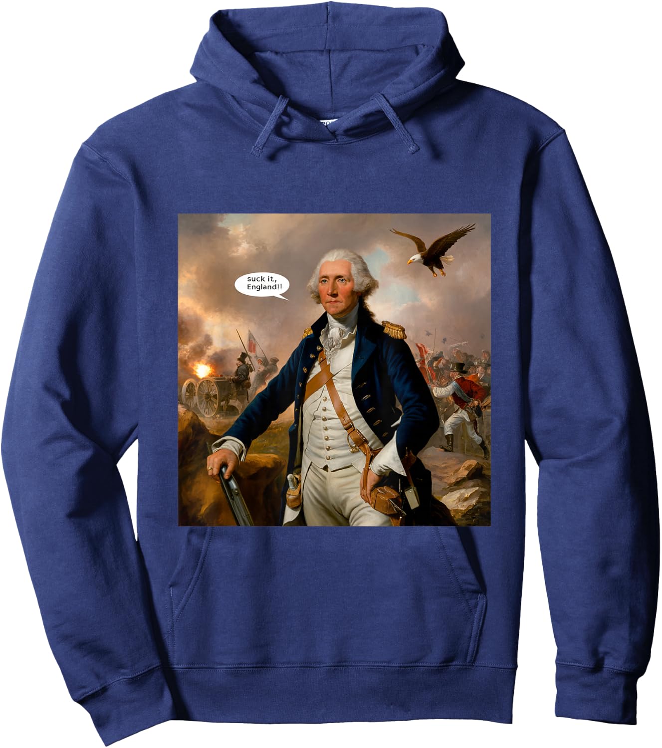 Suck It England! Funny 4th of July Independence Day Men Hoodie - Hoodie | Navy