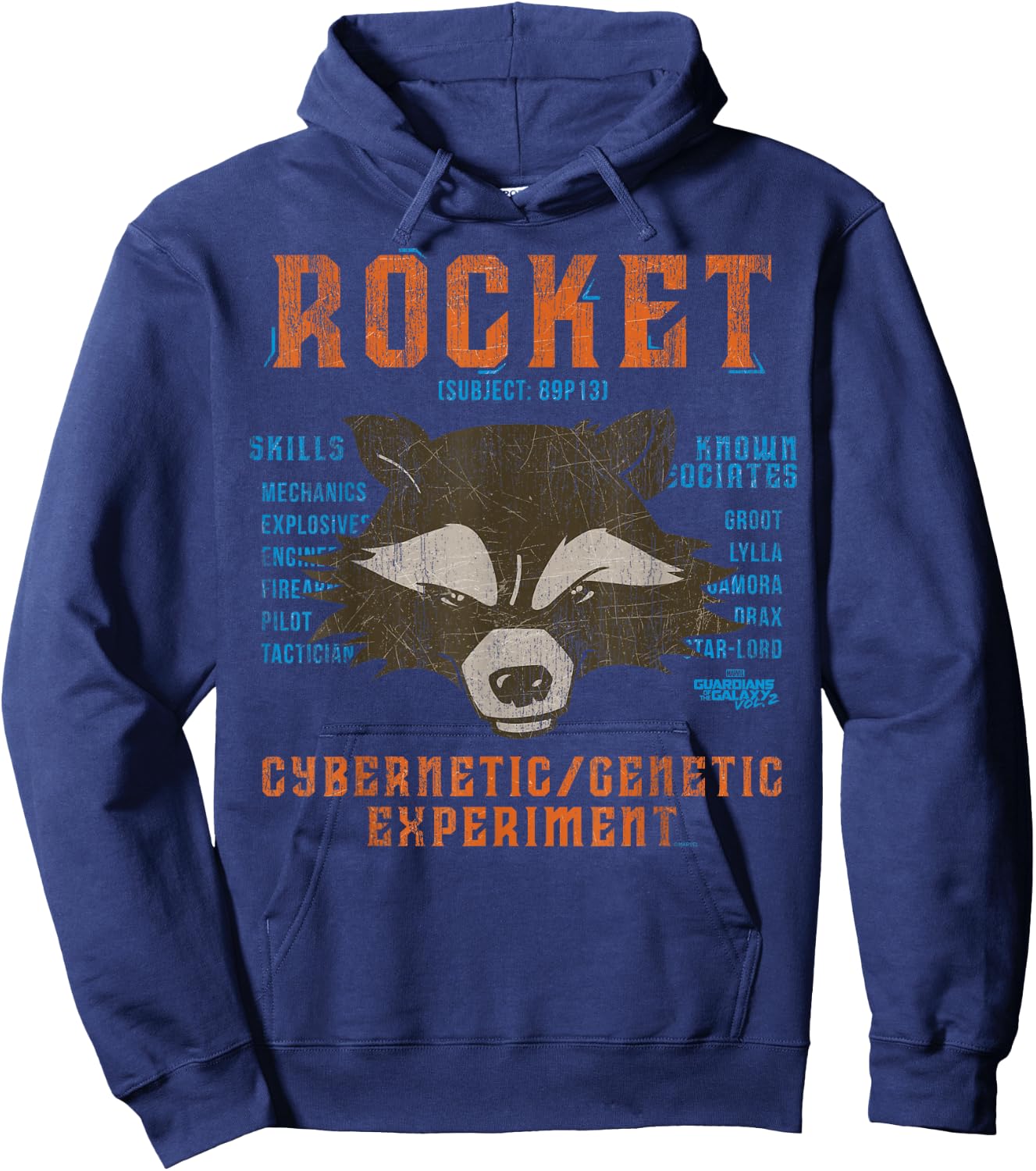 Marvel Guardians of The Galaxy Vol 2 Rocket Raccoon Skills Hoodie - Hoodie | Navy
