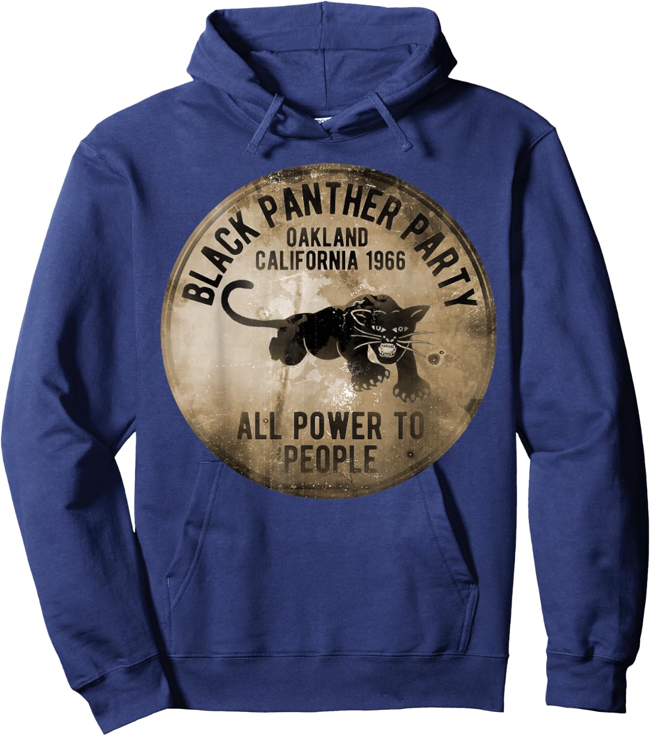Vintage Oakland California 1966 Black Panther Party Hoodie - Hoodie | Navy