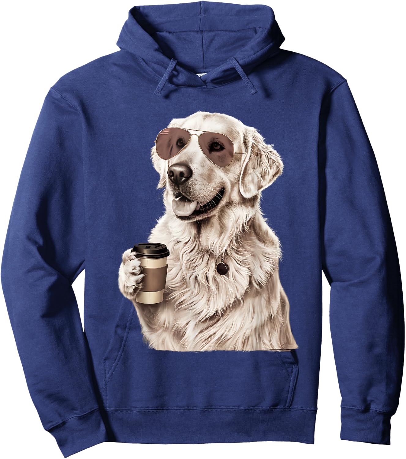 English Cream Golden Retriever Coffee Dog Mom Dad Hoodie - Hoodie | Navy