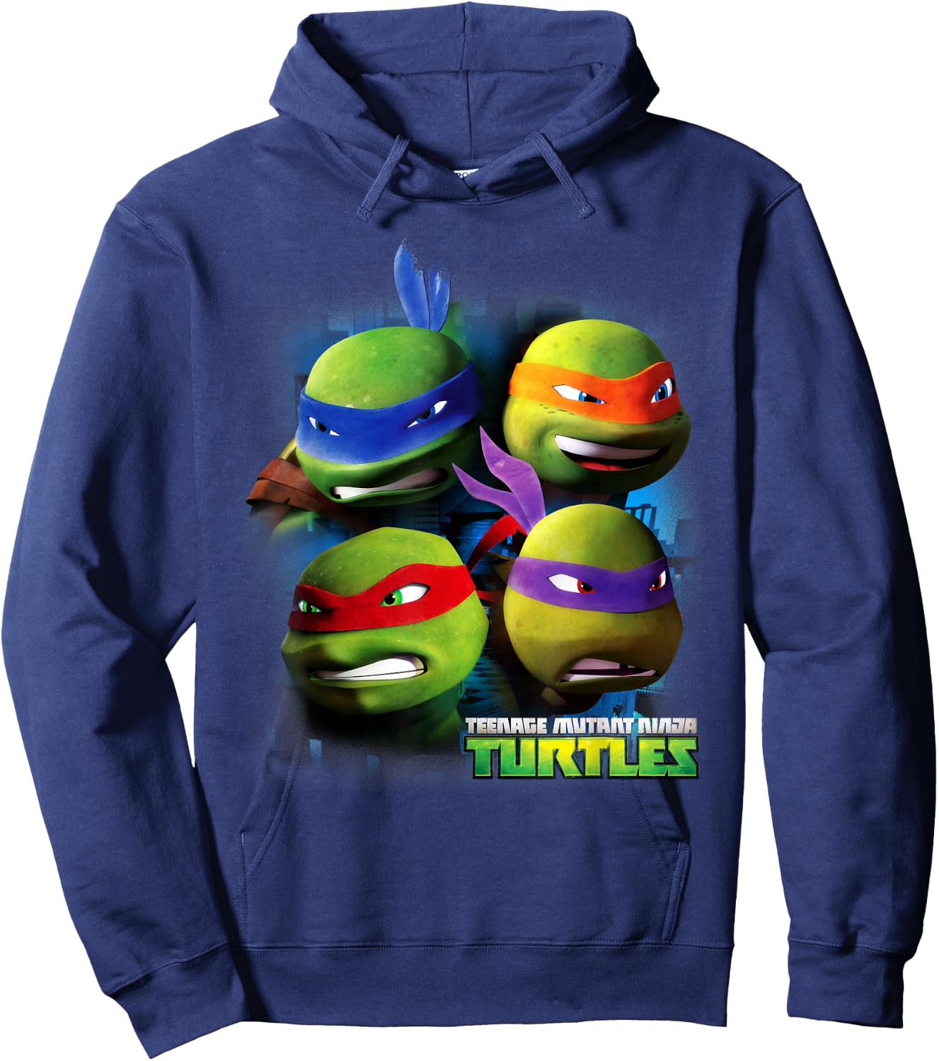 Teenage Mutant Ninja Turtles Large Character Heads Hoodie - Hoodie | Navy