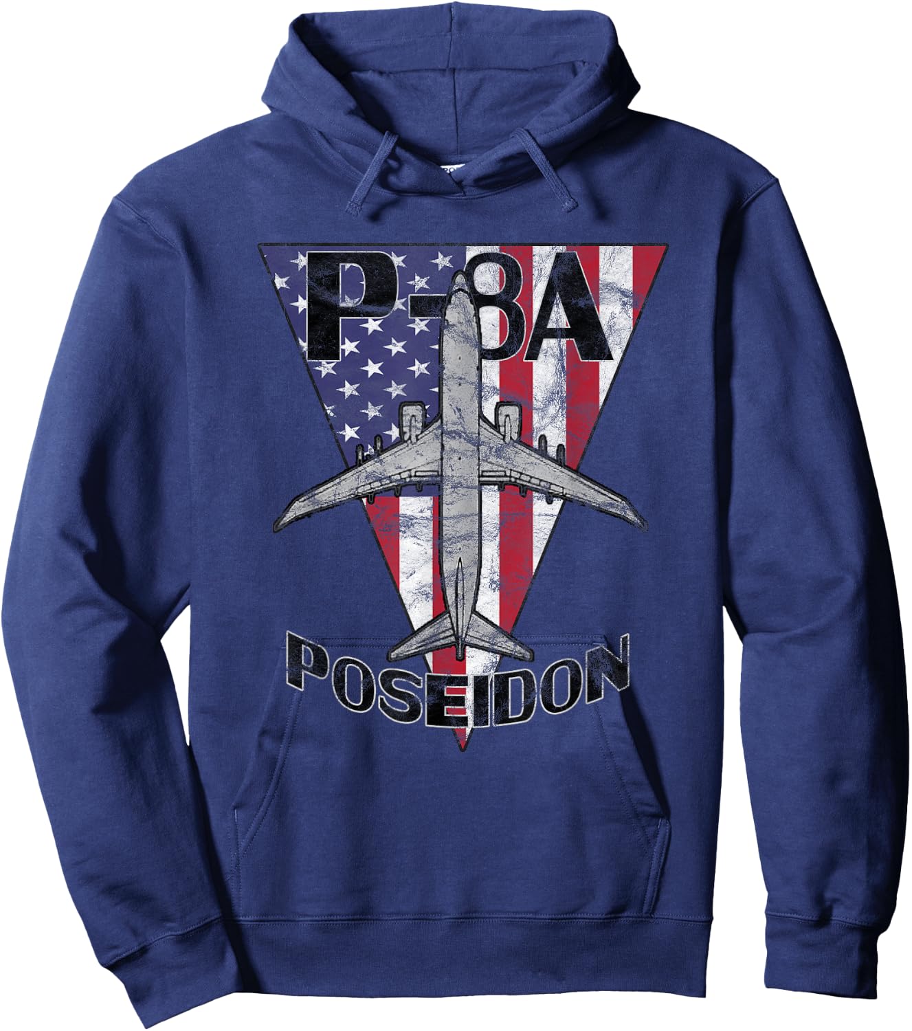 P-8 Poseidon Military Airplane Patriotic Vintage Hoodie - Hoodie | Navy