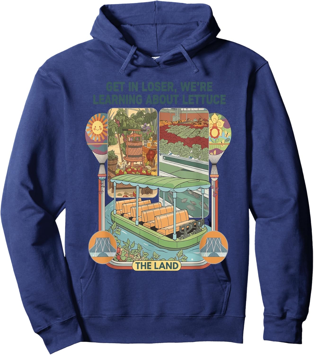 Get in Loser We're Going to Learn About Lettuce Hoodie - Hoodie | Navy