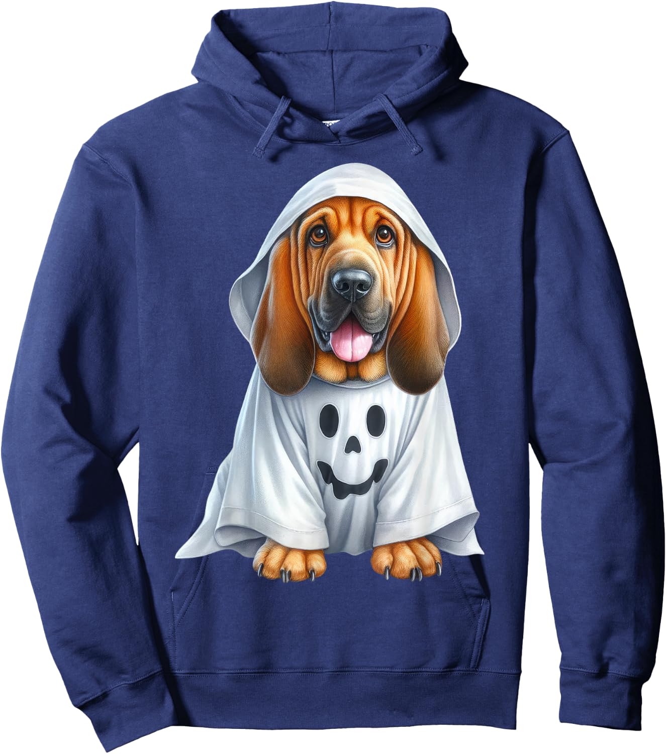 Funny Ghost Bloodhound Dog Lover Halloween Costume Men Women Hoodie - Hoodie | Navy